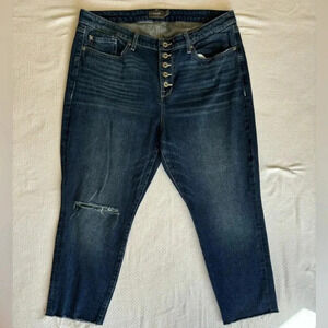 Torrid feel the fit jeans 18S 5 button fly raw hem staple capsule fall Ankle